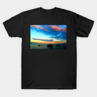 Dramatic sky over the sea with rocks T-Shirt